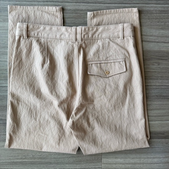 NWOT COS Tan Straight Textured Pants Trousers Size 8 - Picture 3 of 6